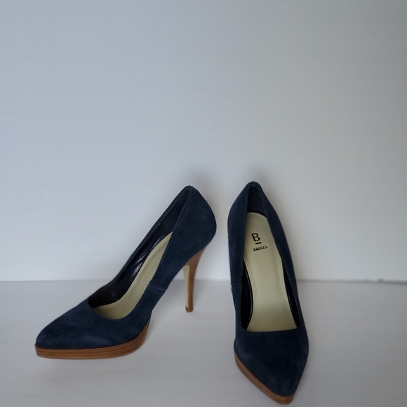 Suede Blue Heels - Picture 2 of 3